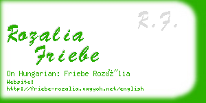 rozalia friebe business card